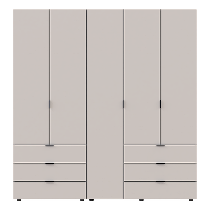 Розпашна Шафа для одягу Doros Гелар комплект Кашемір 2+3 ДСП 193.7х49.5х203.4 (80737638), фото 1