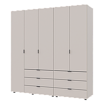 Розпашна Шафа для одягу Doros Гелар комплект Кашемір 2+3 ДСП 193.7х49.5х203.4 (80737638), фото 2