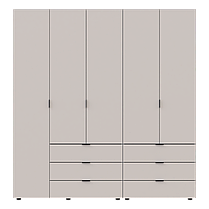 Розпашна Шафа для одягу Doros Гелар комплект Кашемір 2+3 ДСП 193.7х49.5х203.4 (80737638), фото 3