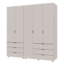 Розпашна Шафа для одягу Doros Гелар комплект Кашемір 2+3 ДСП 193.7х49.5х203.4 (80737638), фото 4