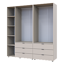 Розпашна Шафа для одягу Doros Гелар комплект Кашемір 2+3 ДСП 193.7х49.5х203.4 (80737638), фото 5