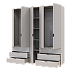 Розпашна Шафа для одягу Doros Гелар комплект Кашемір 2+3 ДСП 193.7х49.5х203.4 (80737638), фото 9