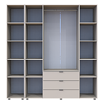 Розпашна Шафа для одягу Doros Гелар з Етажеркой Кашемір 4 ДСП 193.2х49.5х203.4 (80737647), фото 2