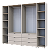 Розпашна Шафа для одягу Doros Гелар з Етажеркою Кашемір 2+3 ДСП 231.9х49.5х203.4 (80737650), фото 6