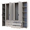 Розпашна Шафа для одягу Doros Гелар з Етажеркою Кашемір 2+3 ДСП 231.9х49.5х203.4 (80737650), фото 10