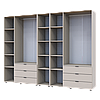 Розпашна Шафа для одягу Doros Гелар з Етажеркою Кашемір 3+3 ДСП 270.6х49.5х203.4 (80737652), фото 6