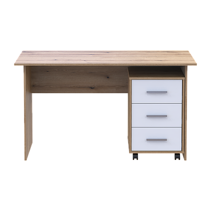 Офісний стіл Doros Т3 Дуб Евок/Білий ДСП 120х68х78 (41901064), фото 1