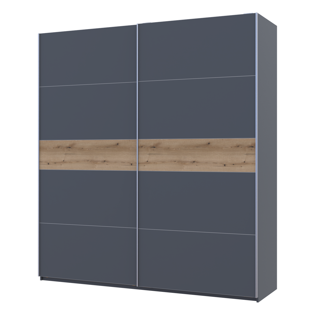 Шафа купе Doros G-Caiser Графіт/Графіт вставка Дуб Евок 2 ДСП /5 частин 220х60х240 (44900285)