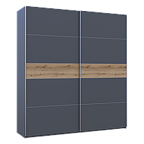 Шафа купе Doros G-Caiser Графіт/Графіт вставка Дуб Евок 2 ДСП /5 частин 220х60х240 (44900285), фото 4