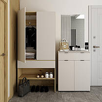 Передпокій Doros Спліт Дуб Артізан/Кашемір ДСП 94х39х200 (44900270), фото 3