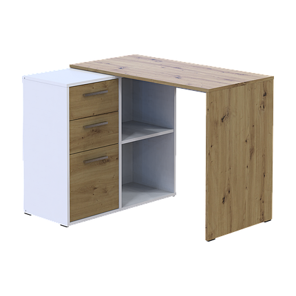 Офісний стіл Doros T8 Білий/Дуб Артізан 100х83х75 (41516060), фото 1
