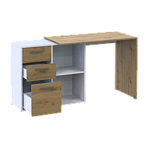 Офісний стіл Doros T8 Білий/Дуб Артізан 100х83х75 (41516060), фото 2