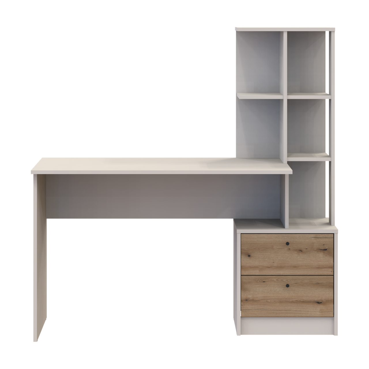 Офісний стіл Doros Т7 Кашемір/Дуб Евок 136х55х138 (41516059)