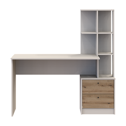 Офісний стіл Doros Т7 Кашемір/Дуб Евок 136х55х138 (41516059), фото 1