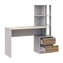 Офісний стіл Doros Т7 Кашемір/Дуб Евок 136х55х138 (41516059), фото 3