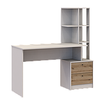 Офісний стіл Doros Т7 Кашемір/Дуб Евок 136х55х138 (41516059), фото 4