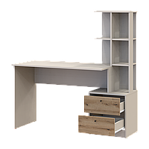 Офісний стіл Doros Т7 Кашемір/Дуб Евок 136х55х138 (41516059), фото 5