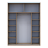Шафа купе Doros G-Caiser Дуб Евок / Чорний 2 Скла / 3 частини 180х60х240 (80737751), фото 6