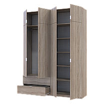 Розпашна Шафа для одягу Doros Лукас Дуб Сонома 180х50х240 (80737731), фото 2