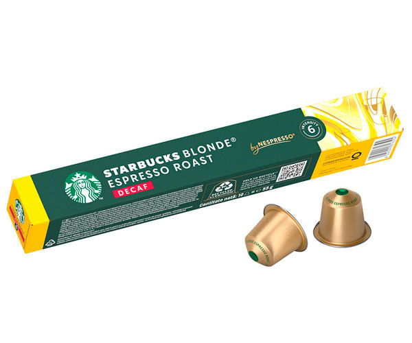 Кава в капсулах Starbucks Nespresso Blonde Espresso Decaf 6 США Старбакс неспресо без кофеїну