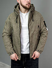 Чоловіча куртка Stone Island весна осінь, світла демісезонна куртка Стон Айленд із патчем, фото 5