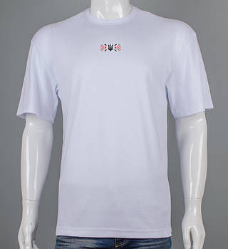 Футболка оверсайз Орнамент 3415м (Уп.4шт M-XXL), Білий