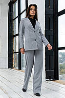 Повсякденний костюм жіночий брючний Аліса-Бріон сірий/розмір 42 44 46 48 50 52 54 56 /