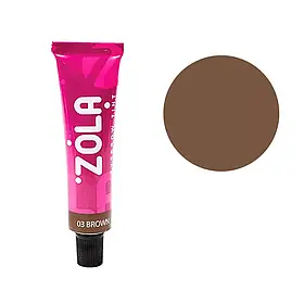Фарба для брів (15 мл) Zola Eyebrow Tint - 03 Brown (Коричнева)