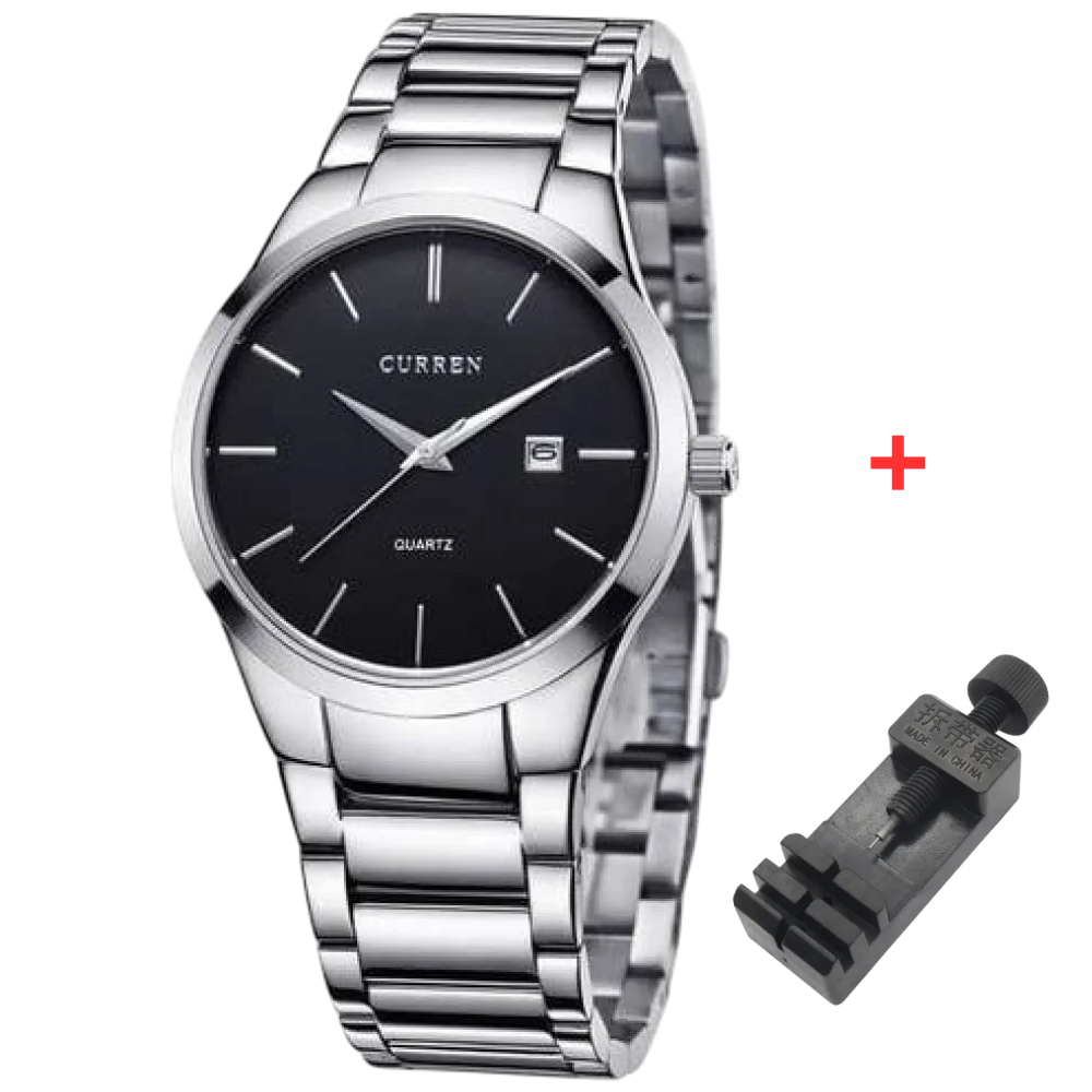 Чоловічий кварцовий годинник Curren 8106 Silver-Black