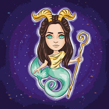 Картина за номерами знаки зодіаку Козеріг 40х40 см Art Craft (10093-AC)