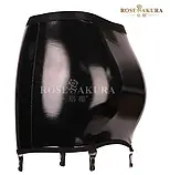 Жіночий латексний чорний пояс для панчох, фото 2