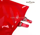 Червоний жіночий пояс для панчох з латексу, фото 3