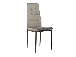 Стілець зі спинкою N-66-2 у кухню, столову, вітальню Сірий велюр Vetro Mebel