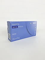 Рукавички нітрилові Mediok, розмір L, блакитні, 100 шт