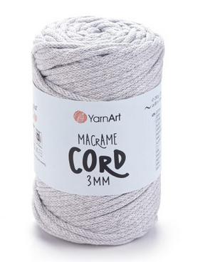 Пряжа Макраме Корд 3мм-756 світло-сірий, фото 1