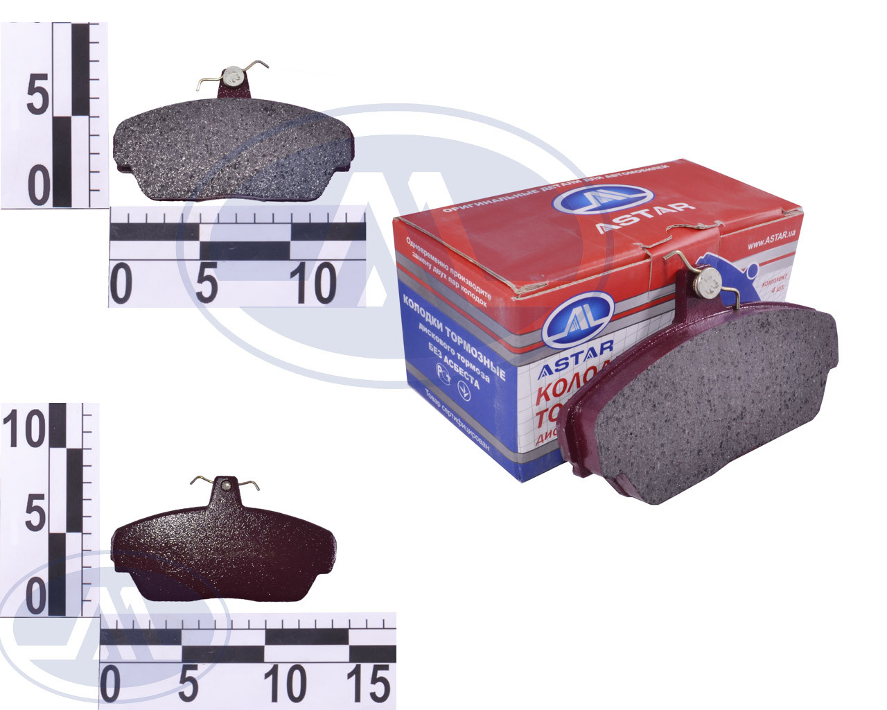 Колодка гальмівна передня Газель 3302 (AS 3302-3501170) (ASTAR), фото 1