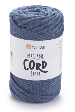 Пряжа Макраме Корд 3мм-761 джинс, фото 1