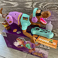 Динозавр на пульті керування 31 см дихає парою 2.4 GHZ ( звукові ефекти, музика, світлові ефекти)