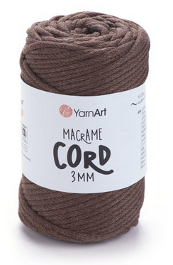 Пряжа Макраме Корд 3мм-769 коричневий, фото 1