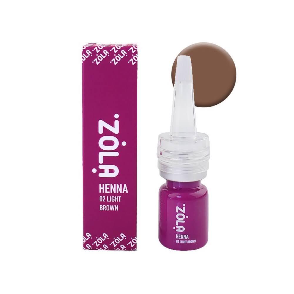 Хна для фарбування брів Zola Henna №2 Light brown (світло-коричневий), 5г