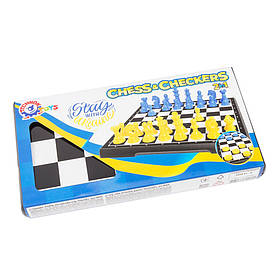 Набір настільних ігор "Шахи та шашки" ТехноК 9055 дошка 28х28 см, Toyman