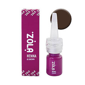 Хна для фарбування брів Zola Henna №5 Brown (коричневий), 5г