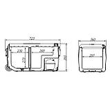 Двокамерний автохолодильник Alpicool T36 (LG компресор) 36 літрів. -20 ℃. 12,24,220 В, фото 7
