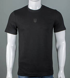 Футболка вільний крій Тризуб 6301м (Уп.4шт M-XXL), Чорний