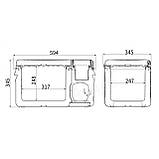 Компресорний автохолодильник Alpicool RT20 (19 літрів). До -20℃. Живлення 12, 24, 220 В, вбудована батарея, фото 5