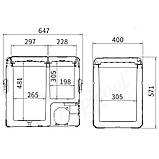 Двокамерний автохолодильник Alpicool TA55 (LG компресор) — 20 °C. – 12, 24, 220, фото 8