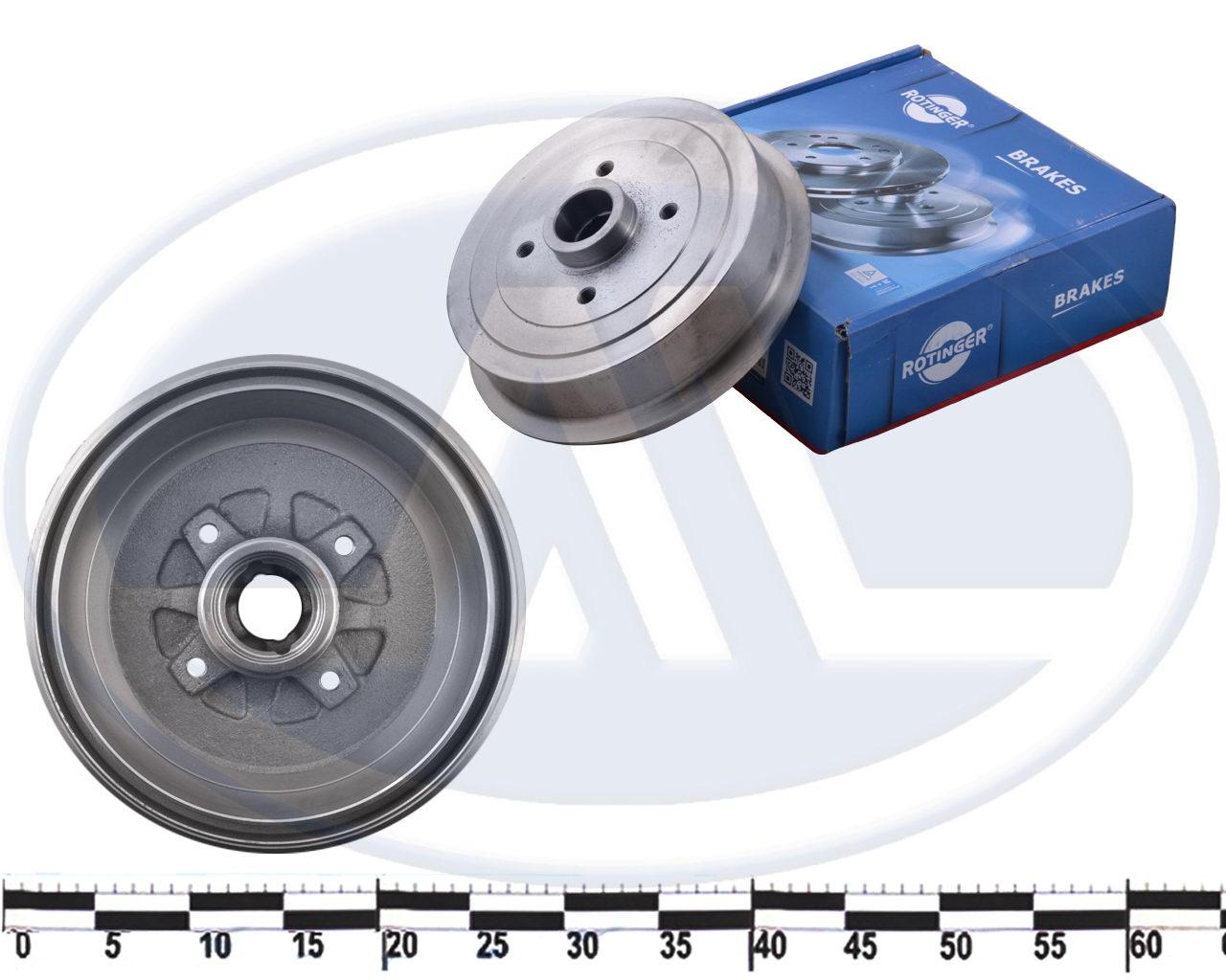 Гальмівний барабан Sens (зі ступицею) (без ABS) (RT 6002+P) (ROTINGER), фото 1