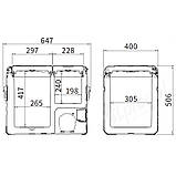 Компресорний автохолодильник Alpicool TA45 (LG Compressor). Двокамерний. До -20℃. Живлення - 12, 24, 220 вольт, Li-Ion батарея, фото 7