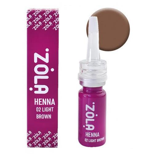 Хна для фарбування брів Zola Henna №2 Light brown (світло-коричневий), 10г