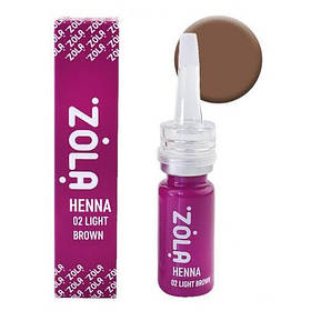 Хна для фарбування брів Zola Henna №2 Light brown (світло-коричневий), 10г